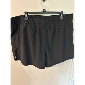 Avia Womens Black Athletic Running Shorts Plus Size XXXL 3XL Zipper Pocket